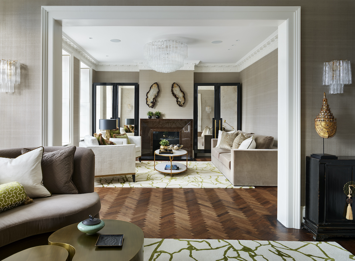 Westcott Lodge Herringbone flooring